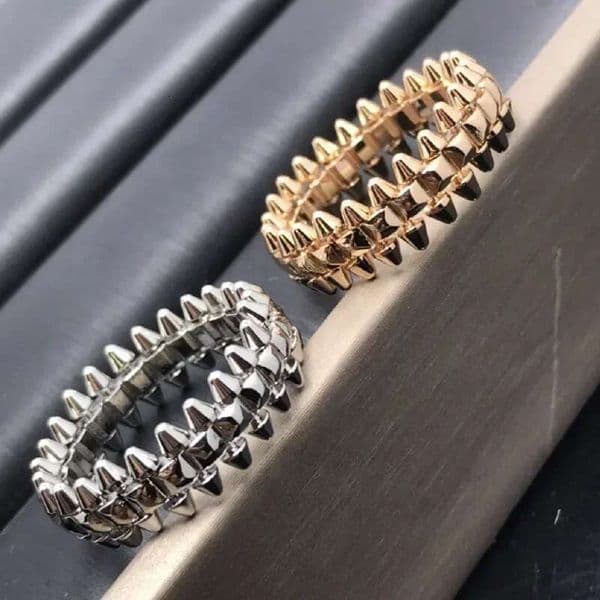 925 Silver Rivet Rings With Rolling Spike Band Weding Rings High Quality Simple Fashion Women Men's Ring Punk Trend For Girlfriend Valentine's Day Party Banquet