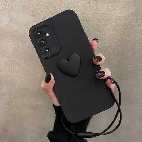New Arrival Suitable for Galaxy A 15 25 35 14 24 34 54 Love Heart silicone shell A15 A25 A35 A55 A14 A24 A34 A54 drawstring wristband cover Z241209