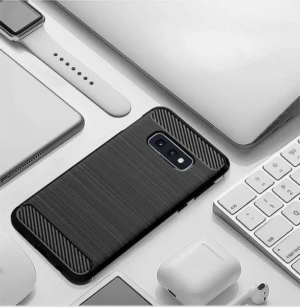 Suitable for S10E Coque Carbon Fiber Anti Shock Bumper Soft TPU Phone Case Suitable for S10E Fundas M241209