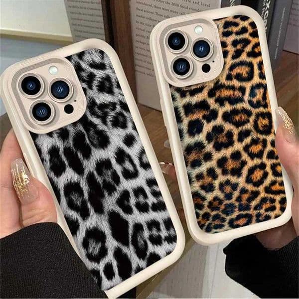 New Arrival Leopard Print plush printed back case suitable for iPhone 16 15 13 12 11 Pro Max X XS X S Max XR SE 2020 7 8 Plus shock-absorbing silicone Z241209