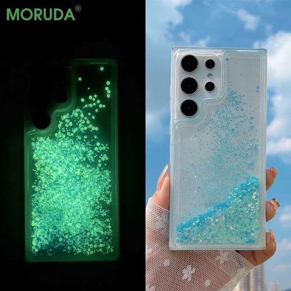 New Arrival Designer Phone Case For S20 S21 FE S22 S23 Note20 Ultra Note10 Plus A72 A73 A52 A14 TPU Soft Quicksand Cover Shining Night Light Box Z241209