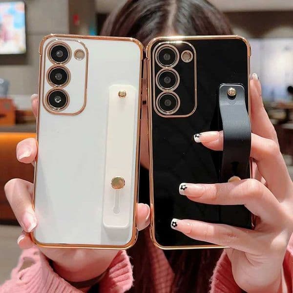 New Arrival Designer Phone Case For Galaxy S24 Ultra S23 S22 S21 A14 A52 A53 A54 protective lens shockproof back cover wristband phone case Z241209