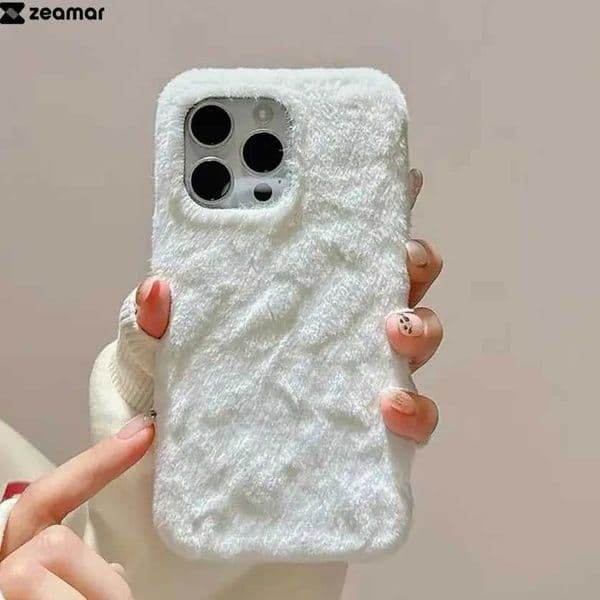 Luxury Fluffy Fur Winter Warm Case Suitable for iPhone 16 15 14 13 12 Pro Max Skin Friendly Bumper Shockproof Armor Plush Rear Cover Capa M241209