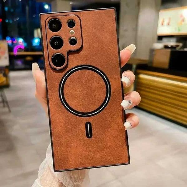 New Arrival Vintage leather wireless magnetic case for Galaxy S23 S22 S21 Note 20 Ultra Plus S23Ultra S 23 Note 20 cover Z241209