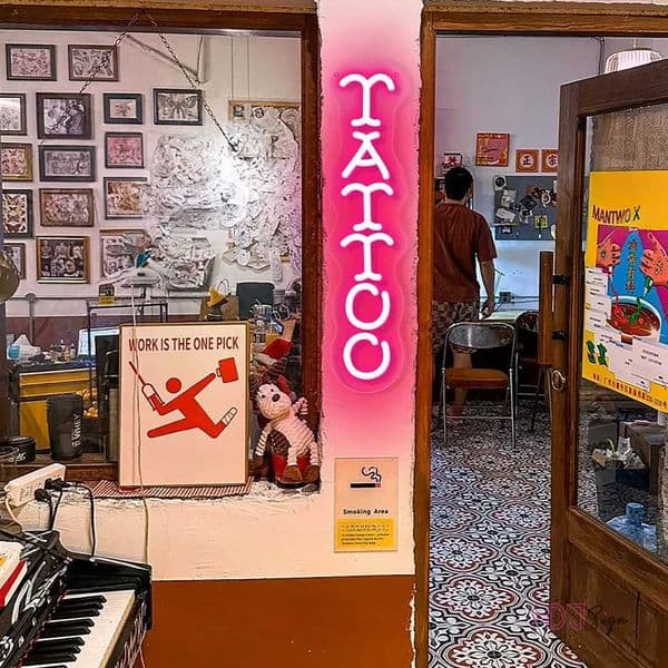 Tattoo neon light LED logo beauty salon LED neon light tattoo logo room wall art decoration light USB home tattoo studio store decoration X241210