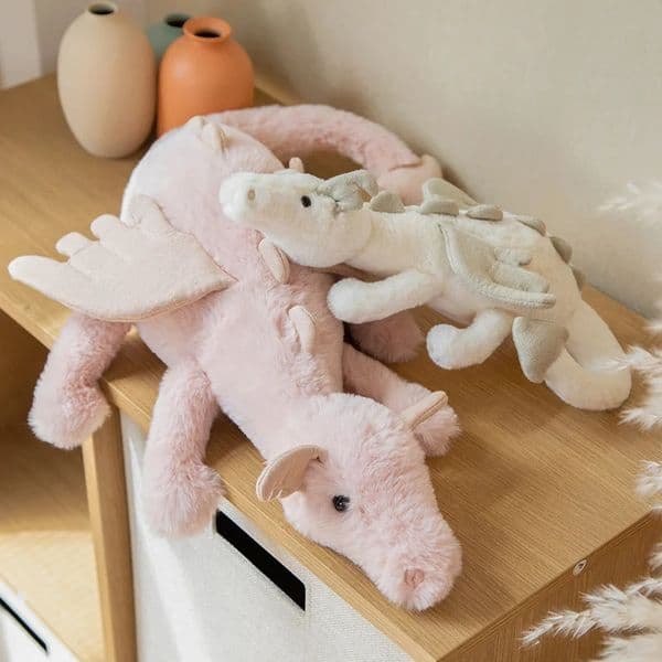 30-90cm Giant Colorful Evil Snow Dragon Plush Toy Filled with Pterodactyl Flying Wing White Dragon Plush Doll Boy Gift 241210