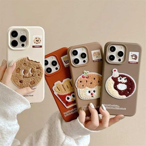 Hot Sale Funny 3D plush food soft TPU phone case suitable for iPhone 16 Pro Max 15 13 14 16 Plus shockproof silicone phone case T241209