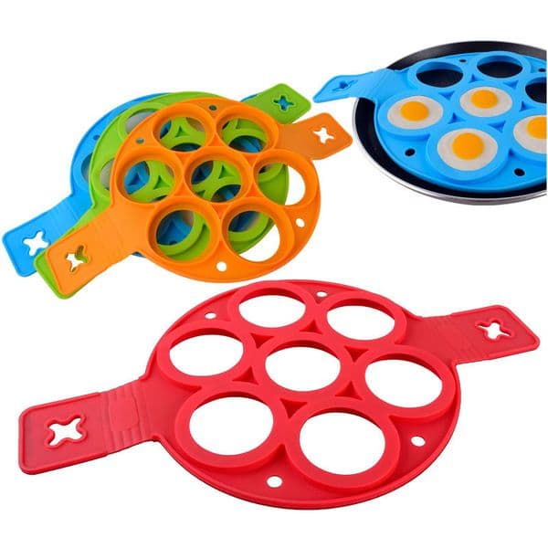 Silicone Egg Cooking Circle Pancake Mold Maker Ring Non Stick Pancake Molds Omelet Moulds Cooker Kitchen Baking W0392