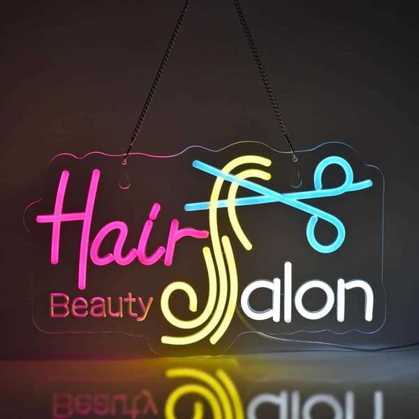 Hair Salon Neon Light Logo LED Neon Light Hanging Wall Art Decoration Commercial Beauty Makeup Room Hairdressing Shop Eyelash Studio USB Power Supply X241210