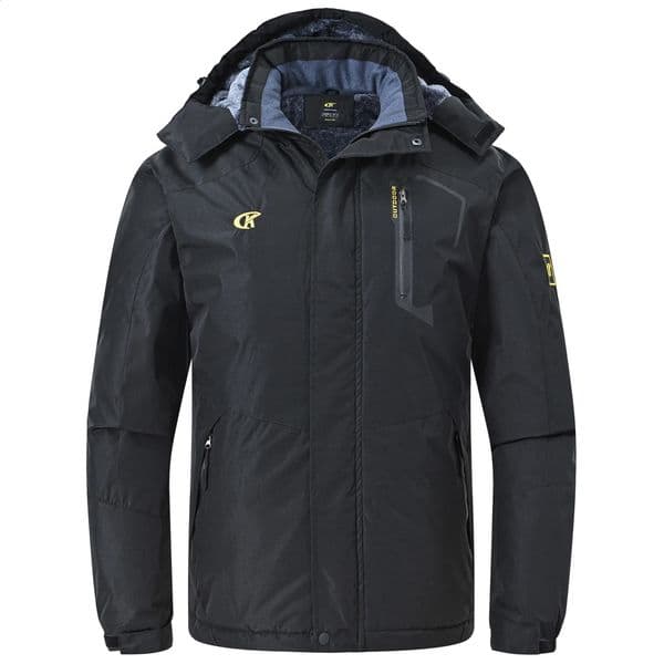 Mens Winter Thick Jacket Waterproof Ski Snowboard Windproof Pockets Mountain Snow Coat Hunting Camping Overcoat 241210