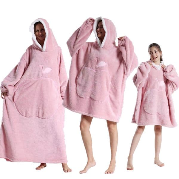 2026 New For Child Extra Long Wearable Blankets Winter Flannel Hooded With Full Sleeves Men Women Cozy Soft Throw Adult TV Blanket Free Ship