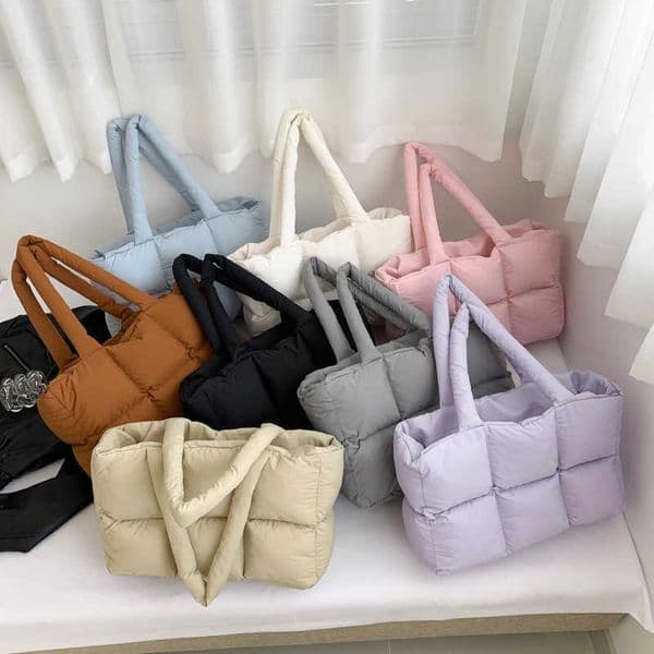 Large Capacity Cotton Clothing Bag for Women Trend Armpit Shoulder Bags Casual Hand Held Cloud Tote Bag 241210
