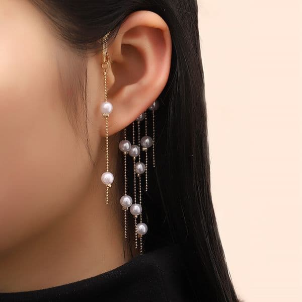 1-682 Women's Circular Drop Earrings in Gold Tone with European