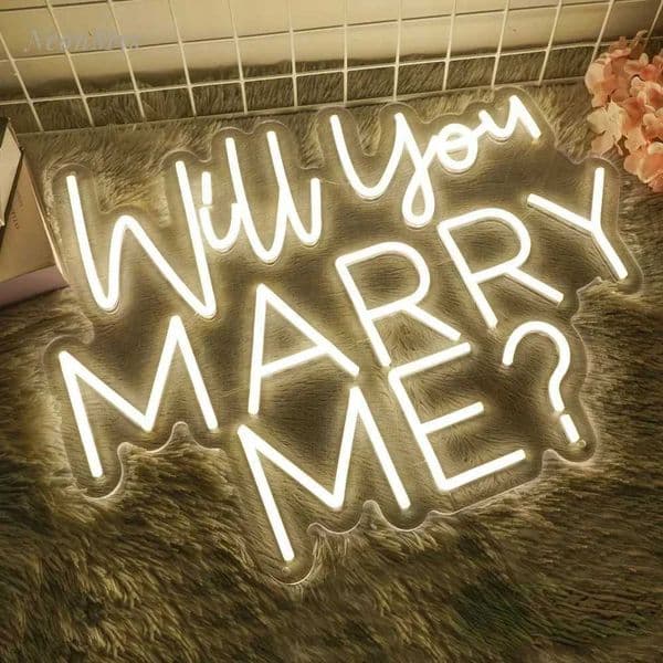 Would you be willing to marry me? Neon sign suggests wedding parties wall art chandelier decoration home room wall decoration 12 colors X2412101