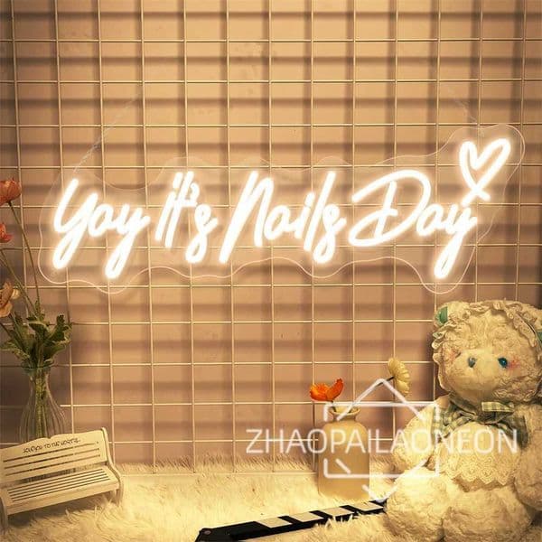 Yes this is the Nail Day neon LED logo used for decorating barber beauty salons nail neon wall decorations LED nail salon wall art X241210