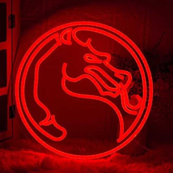 XM Neon Red Game Logo Neon Dimmable Battle Game Player Logo Game Room Wall Art Boys Game Room Decoration Wall Decoration LED X241210