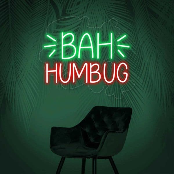 Bah Humbug Neon Sign LED Bar Home Bedroom Party Club Shop Restaurant Lights Wall Art Personalized Decoration Y2k Neon Light X241210