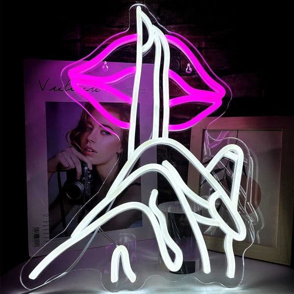 Secret Lips Neon Sign Visual Scene Background Bar Office Hotel Restaurant Cafe LED Neon Light Party Art Beauty Salon Wall Decoration X241210