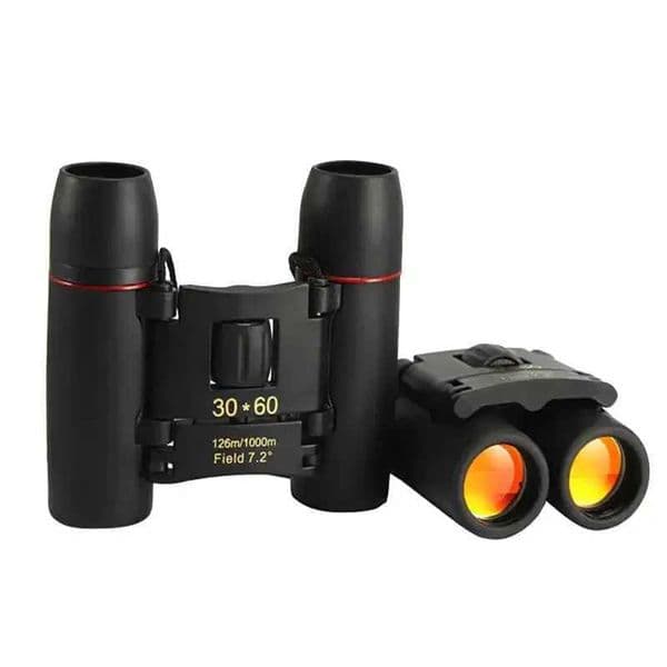 30x60 Compact Zoom Binoculars Long Range 1000m Folding HD Powerful Mini TelescopeOptics Hunting Sports Camping Tourism OutdoorXJ241212