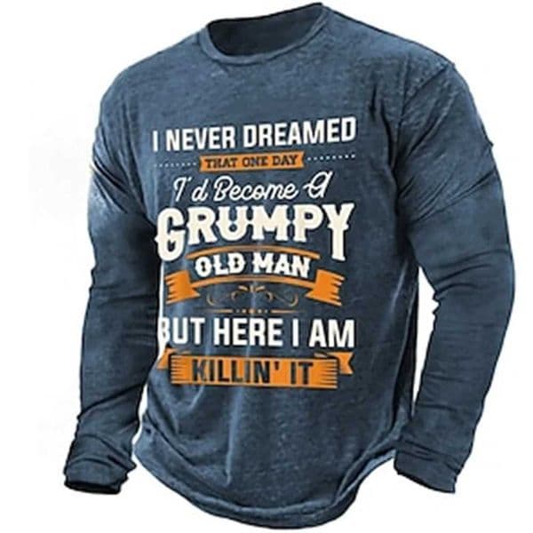 Retro Letter 3d Printing Long Fashion Mens Pullover Long Sleeve T-shirts Graphic T-Shirt For Men Street O Neck Oversized TeeXJ241210