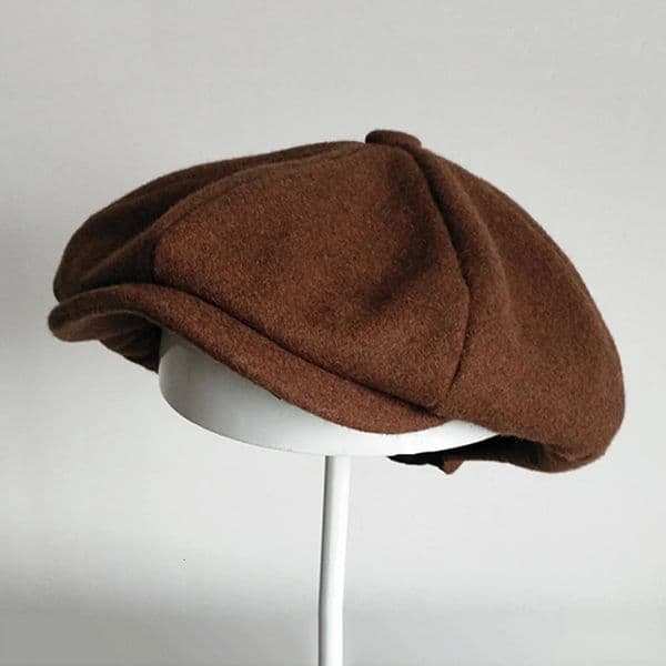 Wool sboy Hat Mens Flat Top Hat Womens Coffee UK Gatsby Hat Autumn Winter Wool Hat Top Beret Dress 241211