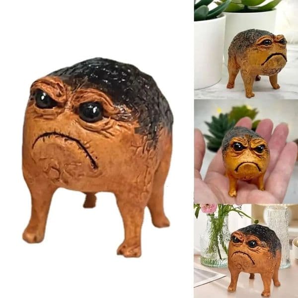 Cute African Rain Frog and Statue Gift Home Office Decoration Animal Sculpture Desk Ornaments 241212