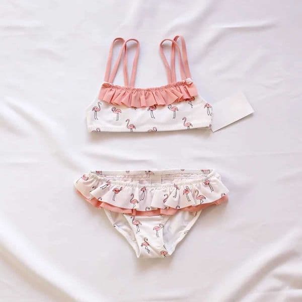 2-10Years Kids Swimwear For Bbay Girls Two Pieces Swimsuits Girl Bikini Set Kids Bathing Suits Beach Biquini Girl Swimming WearXJ241212W260225