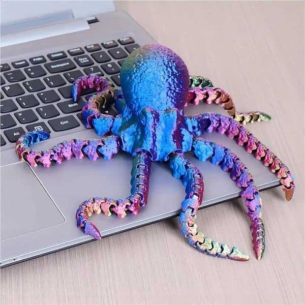 3D Printing Octopus Decoration Creative Animal Landscape Decoration Silicone Octopus Desktop Home Model Party Childrens Gift W241214