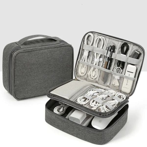 Portable USB Data Line Charger Storage Bag Travel Cable Organizer Waterproof Cable Storage Bag Digital Electronic Organizer 241214