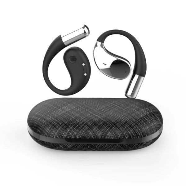 OWS-E11S Open Listening Sports Earbuds Leather Charging Case True Wireless Earphones With 4 Mic ENC HD Call And IP54 Waterproof