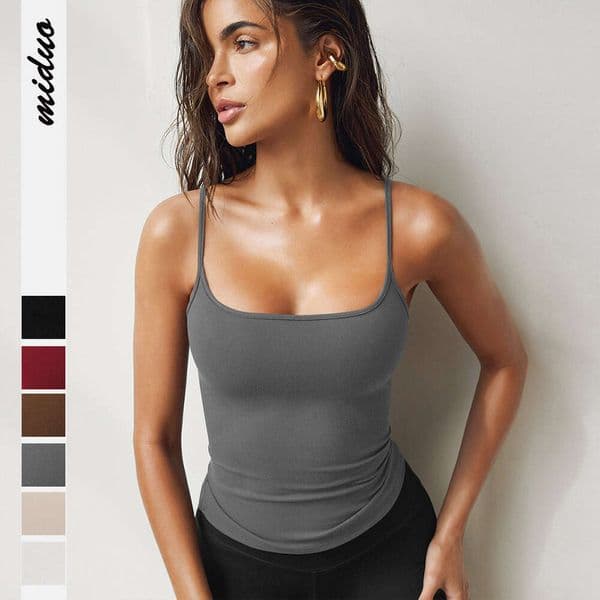 New Basic Color Knitted Spicy Girl Strap Top Undercover, Women's Interior, European And American Style Slimming Short Top, Summer Fashion Quality Classic