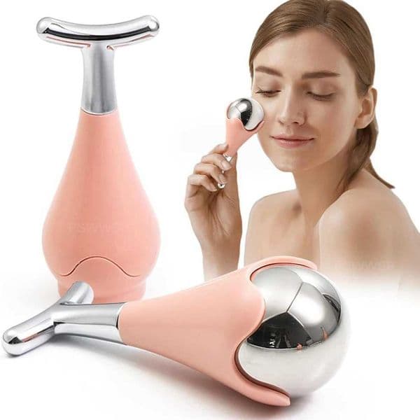 Ice Globes Stainless Steel Cooling Spa Globes Reduce Puffiness Wrinkle T Shaped Face Lifting Massage Skin Care Tool For Face EyeXJ241216