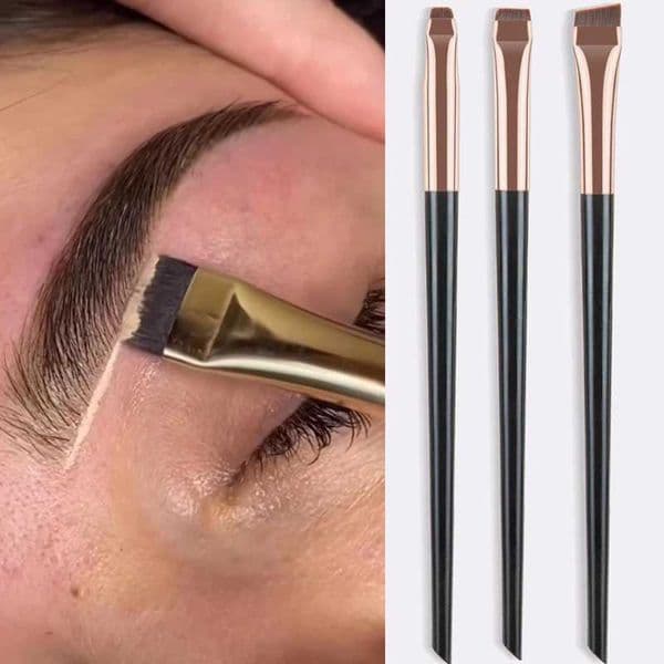 Blade Eyeliner Brush Eyebrow Brush Portable Flat Fine Eye Liner Brow Contour Makeup Brushes Cosmetic Beauty Makeup Tool 3pcs/set W241216