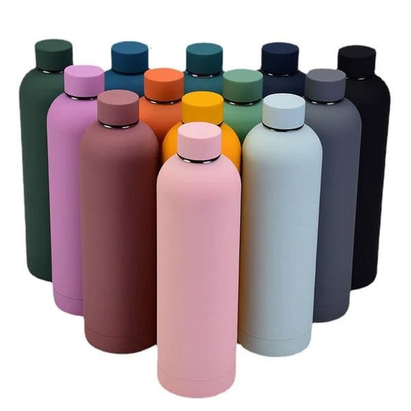 1000ML double wall bottle stainless steel vacuum cup water bottle maintains cold and insulation vacuum flame movement 241209