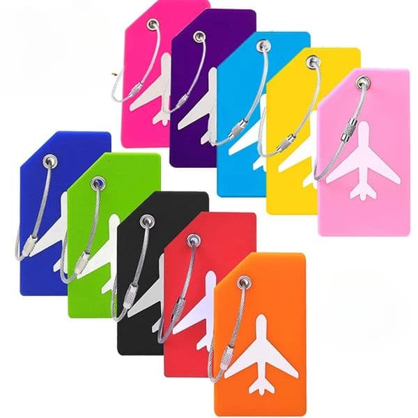 5PCS Women Men Travel Accessories Silicon Luggage Tags Suitcase ID Name Addres Holder Baggage Tag Unisex Label High Quality 241218