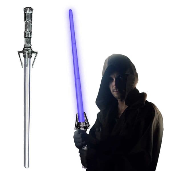 Lightsaber Light Up 2-in-1 Double Blade Duel Lightsaber Laser Sword Telescopic W241218