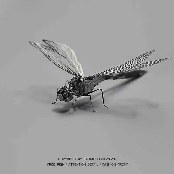 Finger Dragonfly 3D Handmade DIY Assembly Model 3D Stereoscopic Metal PuzzleXJ241218