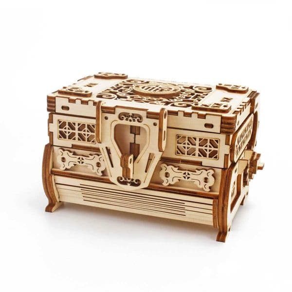 3d Wood Jewelry Box Puzzle for Child Adult Assembly Mechanical Necklace Ring Cosmetics Case To Build DIY Handmade Model ToysXJ241218