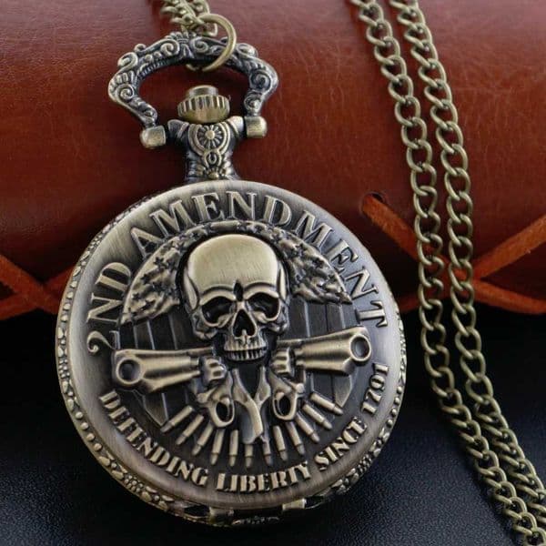 Rider Skull Quartz Pocket Steampunk Necklace Clock Metal Stainl Steel Pendant with Short Chain Gift Cf1223XJ241219