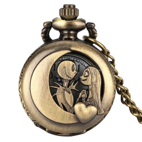 Vintage Bronze Small Size Little Romantic Quartz Steampunk Pocket FOB Chain Cosplay Souvenir Gifts for Men Women 2022XJ241219