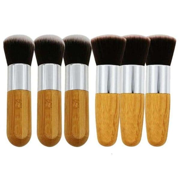 Professional Bamboo Brush Powder Concealer Foundation Blush Angled Flat Top Base Liquid Cosmetics New FY5572 F0929