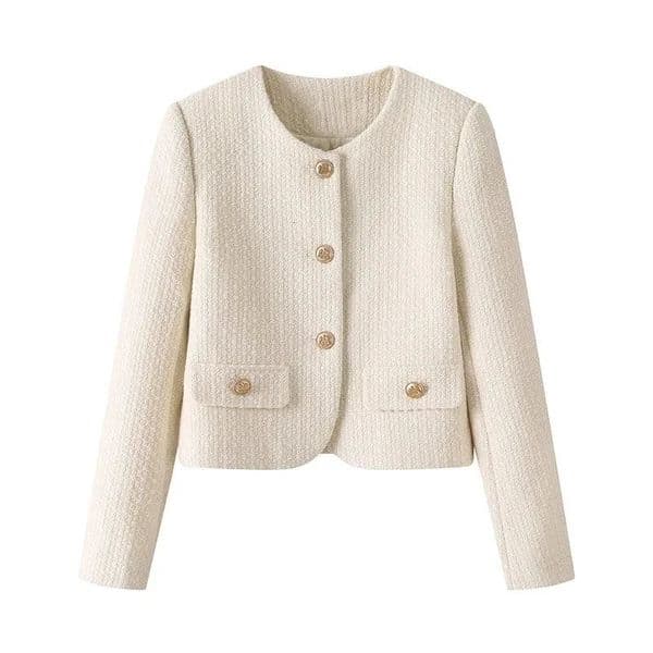 Spring Autumn Small Fragrance Jacket Women Clothing French Vintage Chic Short Coat Female Outerwear Elegant Office Lady Tops 241216