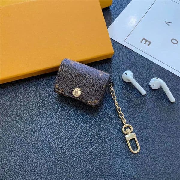 Designer AirPods Case for Airpods Pro 2 3 4 5 6 Airpods 4 3 2 Generation Case Chain Strip Bag Print Headset Packet Hook Clasp Keychain Anti Lost Earphone Shell Mini Bag