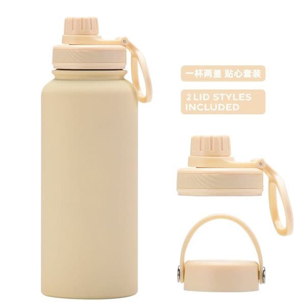 Stainless Steel Coffee Tumbler 34oz Insulated Travel Mug With Handle Leakproof Double Wall Cup For Office Gym Outdoor Drinkware