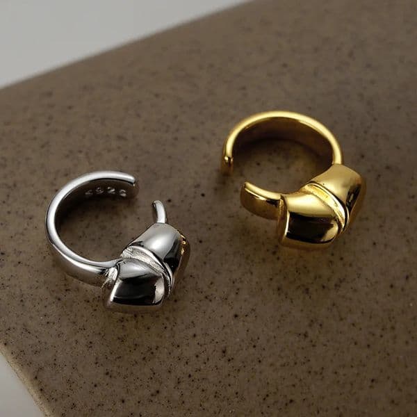 S925 Sterling Silver Piercing Earrings Korean Knot Ear Cuff Clip on Earrings for Women Girls Earcuff Jewelry Cool Punk 241220