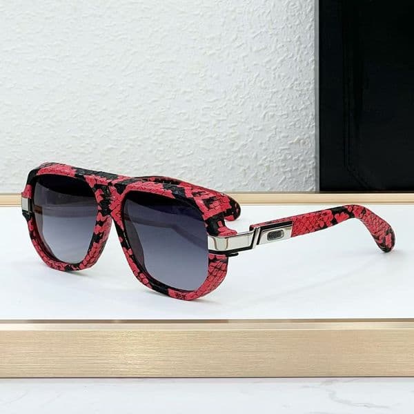 627/3 Designer German Style Square Alloy Handmade Sunglasses Uv400 Snake Skin Strong Wrapped Men Women Brand Outdoor Eyeglasses with Case