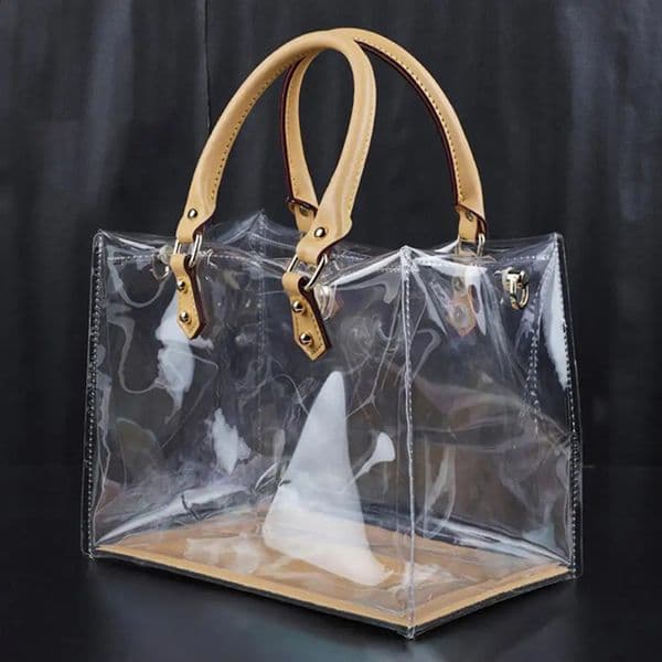Pvc Handbag Waterproof Pvc Transparent Tote Bag Craft Kit Diy Handbag Making Set with Accessories for Handmade Fashion Diy Tote 241223