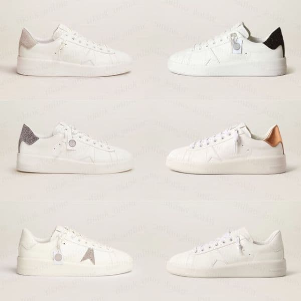 luxury Pure star Sneakers PURESTAR Shoe Designer Women shoe glitter gold silver Heel Sequin White leather Customized Shoes