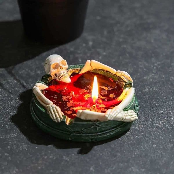 Multi purpose rose aromatherapy bath skeleton aromatherapy candle Dxxk is on fire! creative gift desktop decoration ornament rosXJ241223