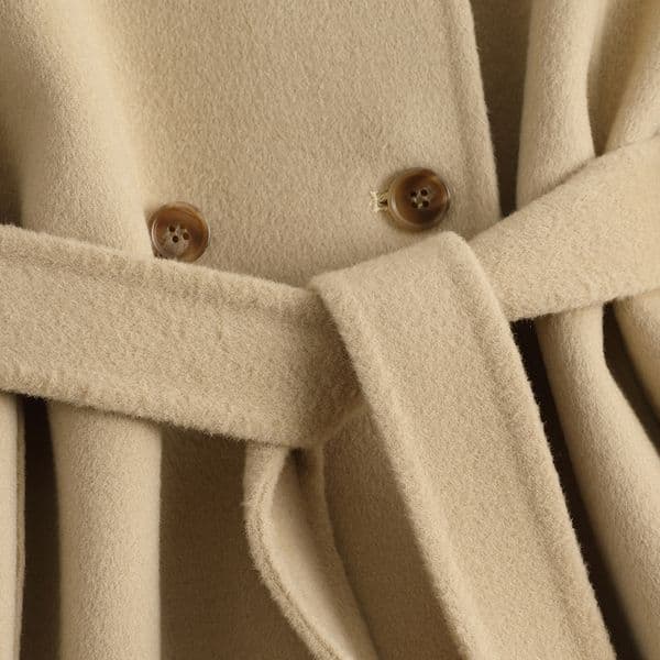 D6291 Double-faced cashmere coat for women 2024 autumn and winter new style over the knee Hepburn style temperament fashion high-end